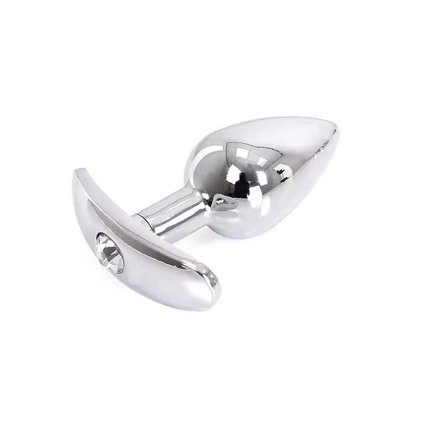 Plug Bijou Anal avec Base arrondie CURVE 6 x 2.8 cm | Bijou Transparent