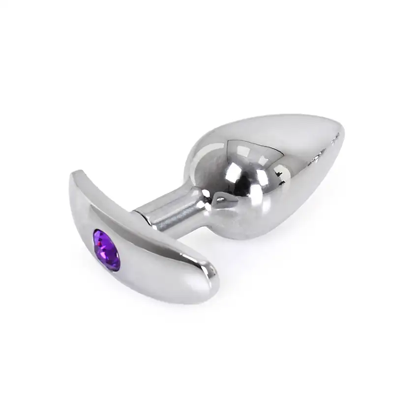 Plug Bijou Anal avec Base arrondie CURVE 6 x 2.8 cm | Bijou violet