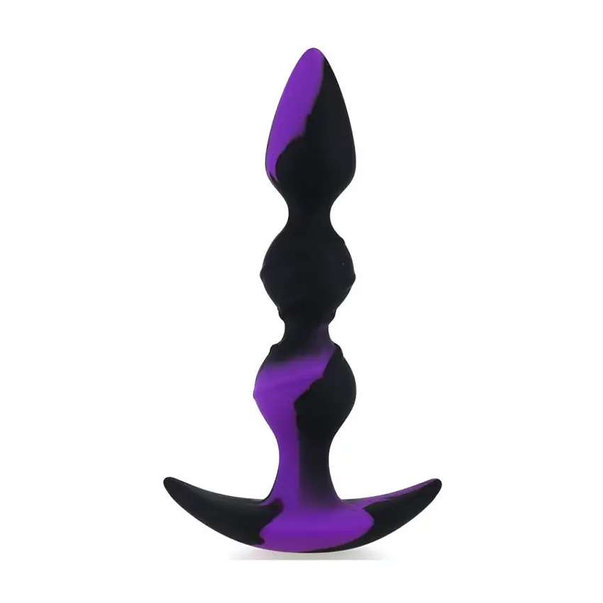 Plug Silicone THREE PAL 15 x 3.2cm Noir-Violet