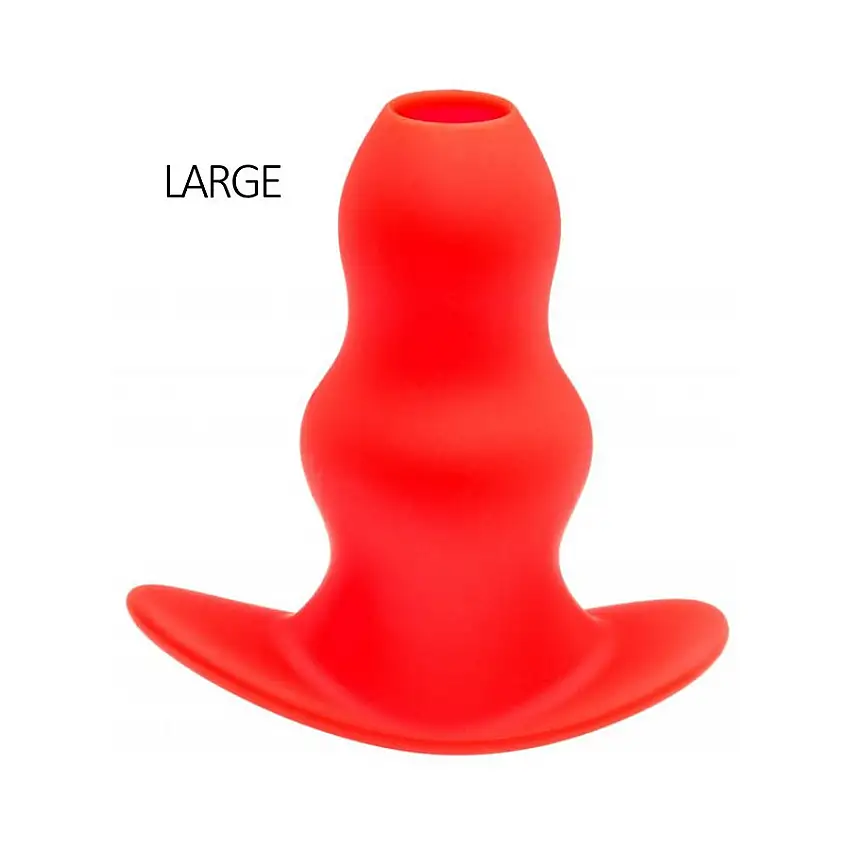 Plug Tunnel STRETCH Rouge 15 x 7 cm Large