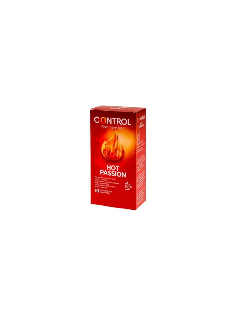 Préservatifs Nervurés effet Chaud Hot Passion Control x10
