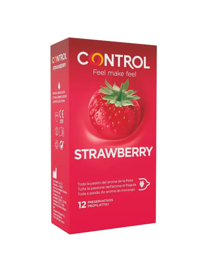 Préservatifs Parfumés Fraise Control x12
