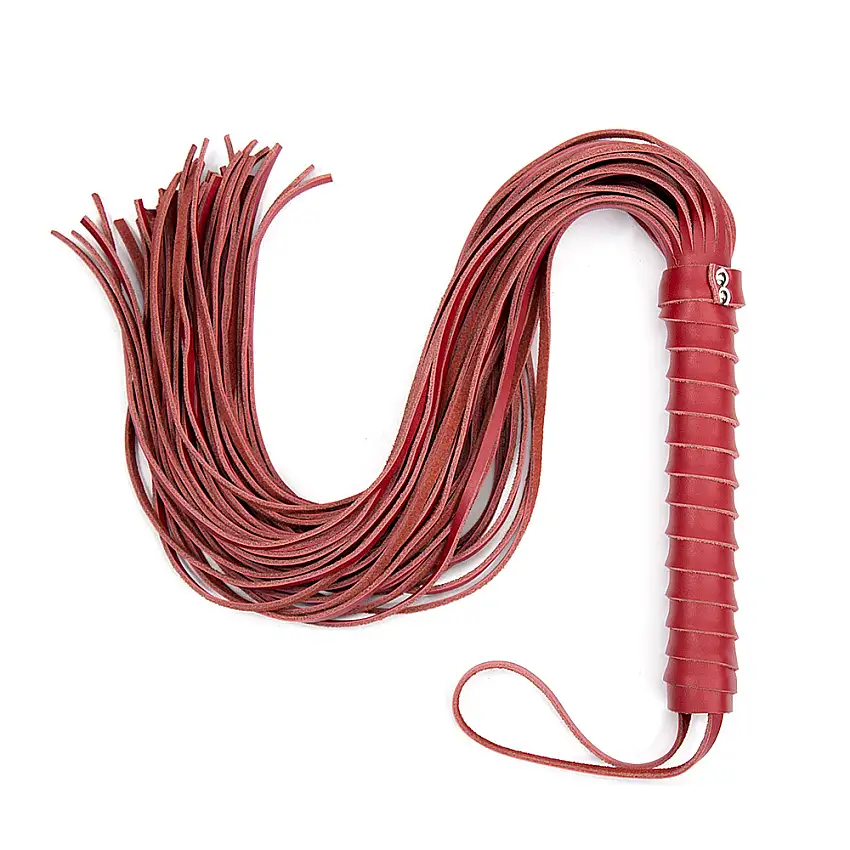 Fouet rouge en cuir