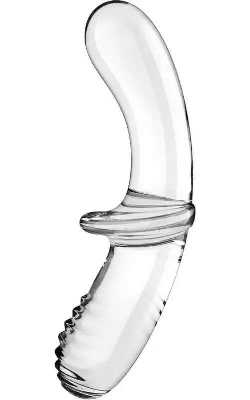 SATISFYER - DOUBLE CRYSTAL DILDO AZUL