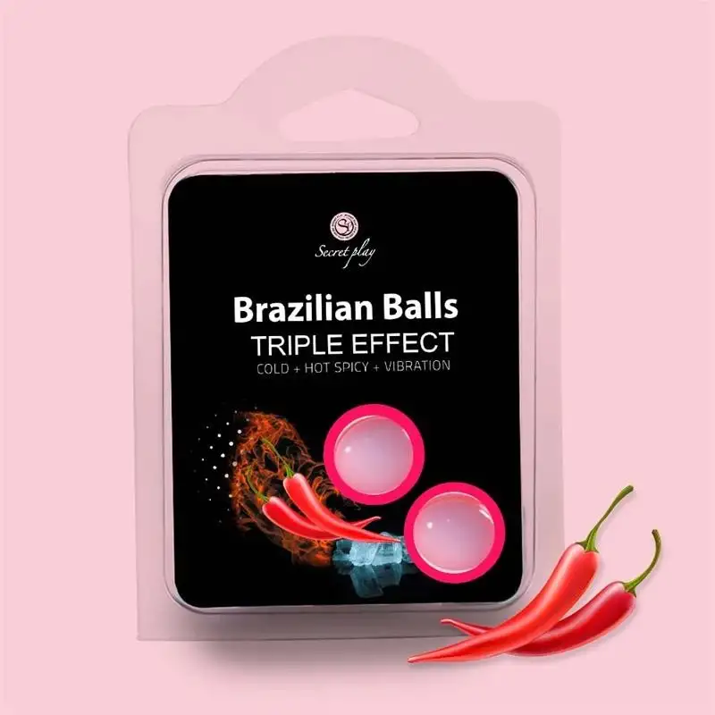 Set 2 Boules Brésiliennes Triple effet (chaud, froid et vibration)