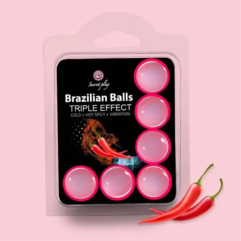Set 6 Boules Brésiliennes Triple effet (chaud, froid et Vibración)