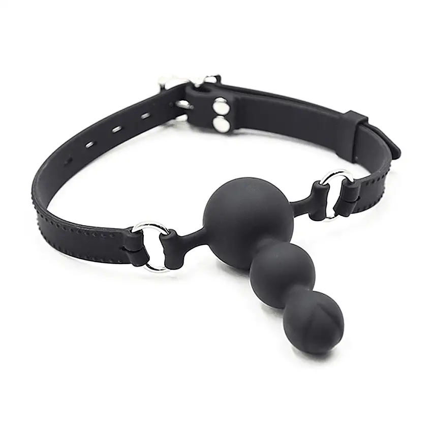 Bâillon avec sextoy en silicone