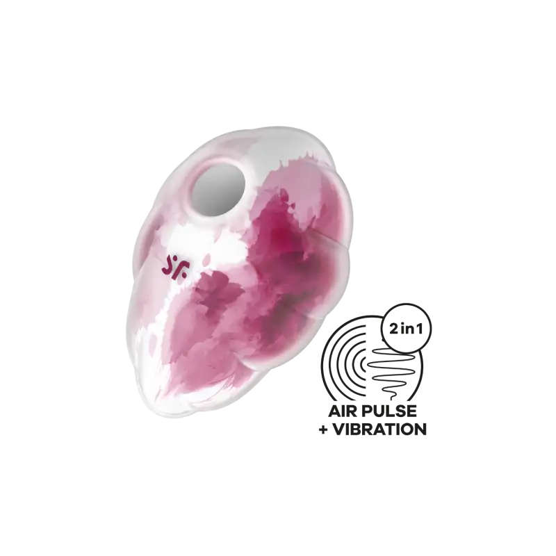 Stimulateur clitoridien sans contact rose et blanc "Cloud Dancer"