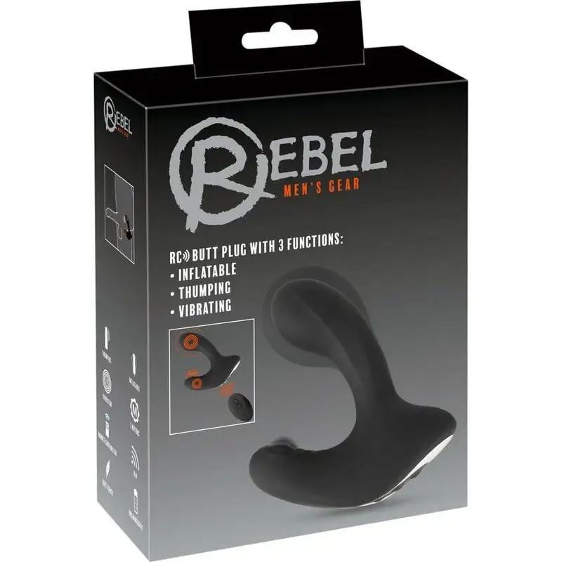 Stimulateur de Prostate Vibrant - Rebel - RC Butt Plug with 3 functions