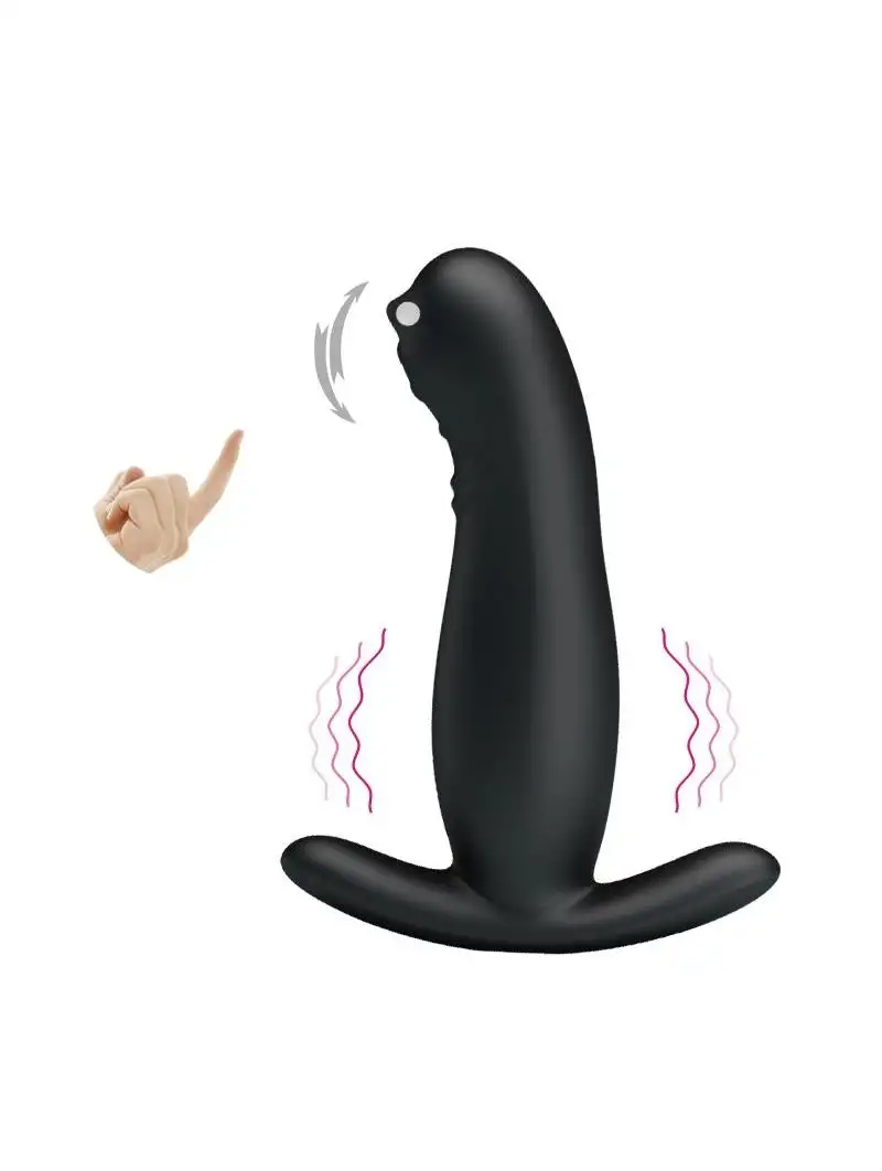 Stimulateur Prostate Massager Silicone Noir Pretty Love