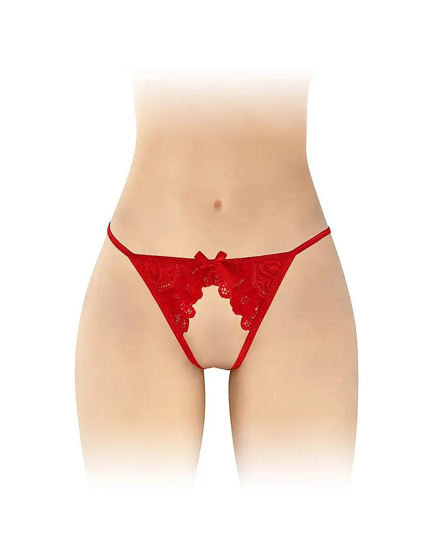 String ficelle ouvert Sandra rouge - Fashion Secret