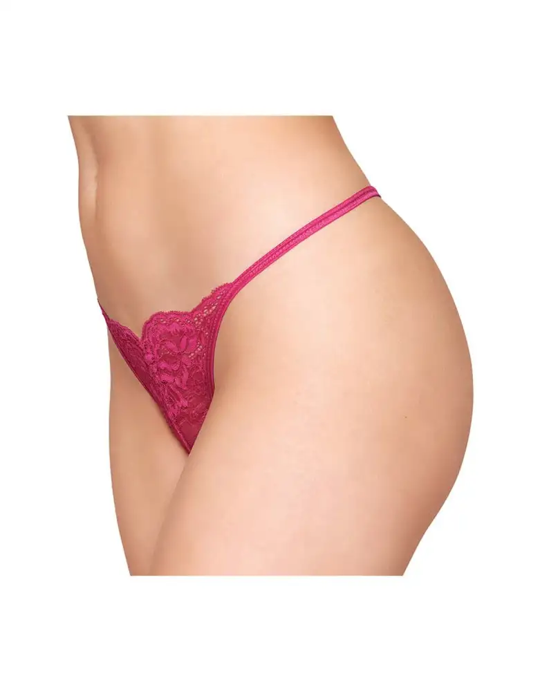 String ficelle rouge avec chaine strass