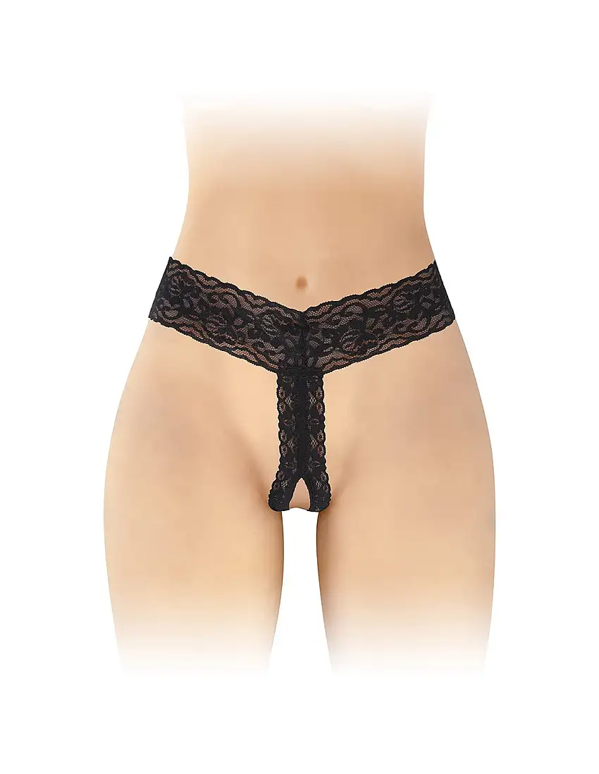 String ouvert Anita noir - Fashion Secret
