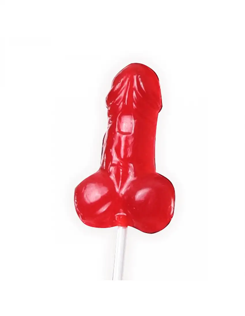 Sucette pénis fraise