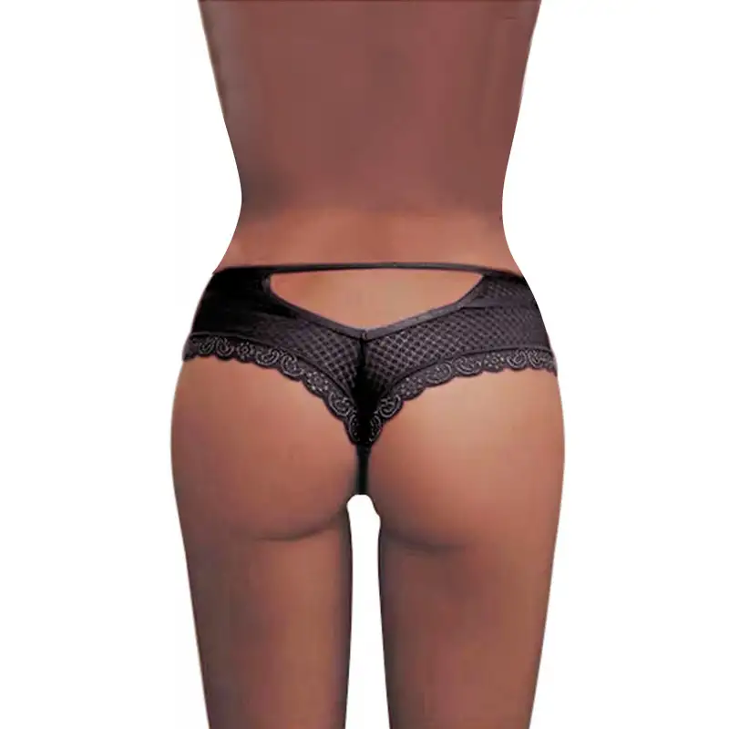 Tanga dentelle ajouré sur les reins