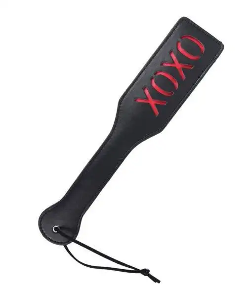 Tapette Cuir pour fessée noir XOXO