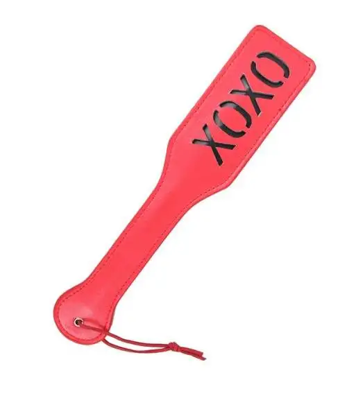 Tapette Cuir pour fessée rouge XOXO