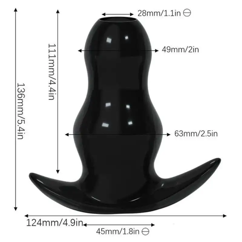 Tunnel Anal Silicone Onduler Noir XL