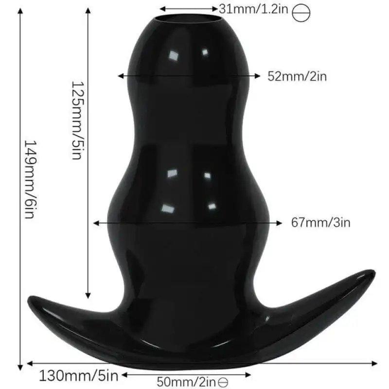 Tunnel Anal Silicone Onduler Noir XXL
