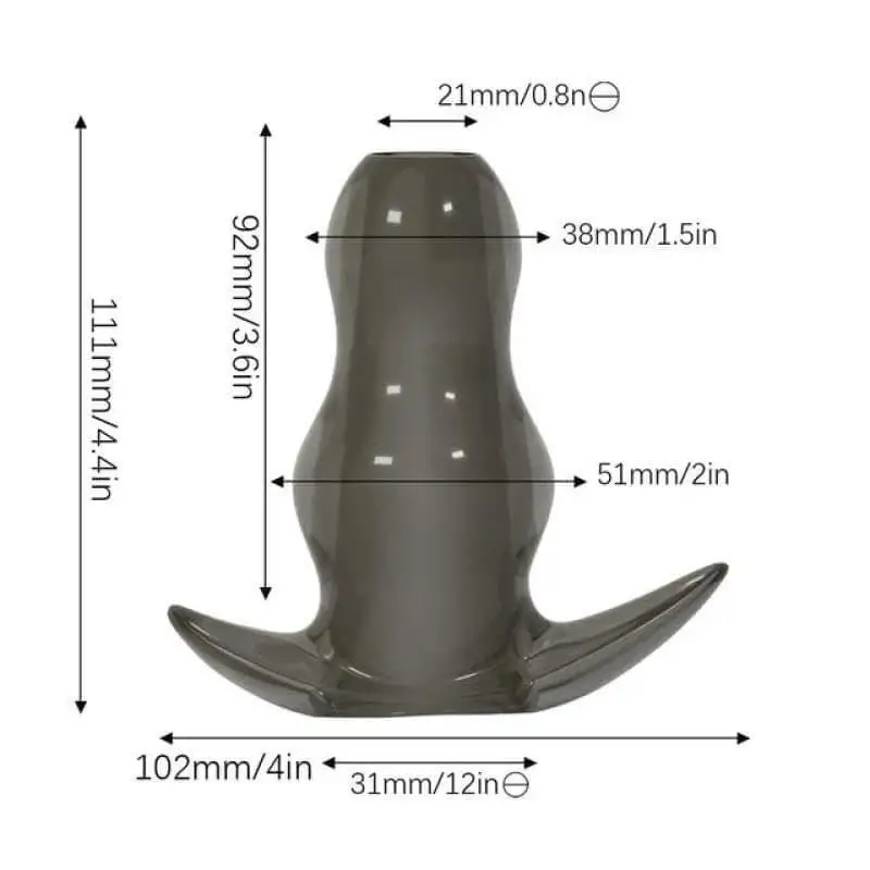 Tunnel Anal Silicone Onduler Transparent Noir L