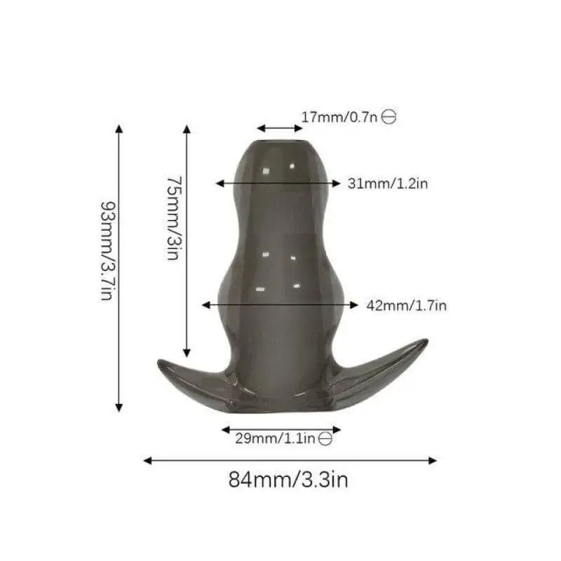 Tunnel Anal Silicone Onduler Transparent Noir M