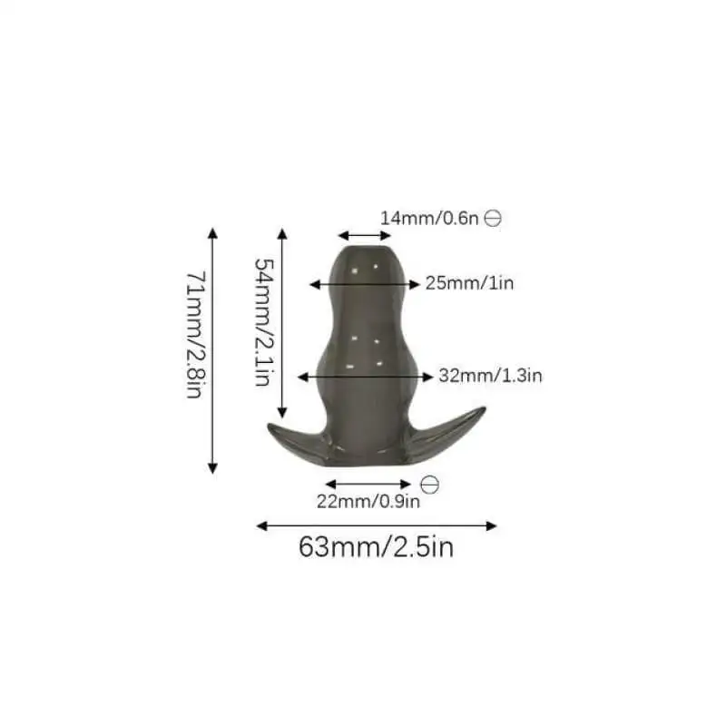 Tunnel Anal Silicone Onduler Transparent Noir S