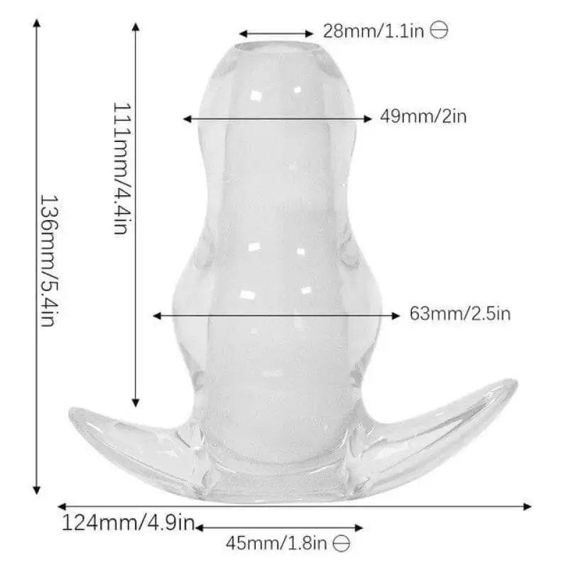 Tunnel Anal Silicone Onduler Transparent XL