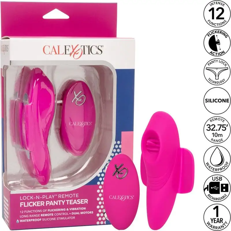 Vibrateur à Distance - Calexotics - Lock-N-Play Flicker Panty Teaser