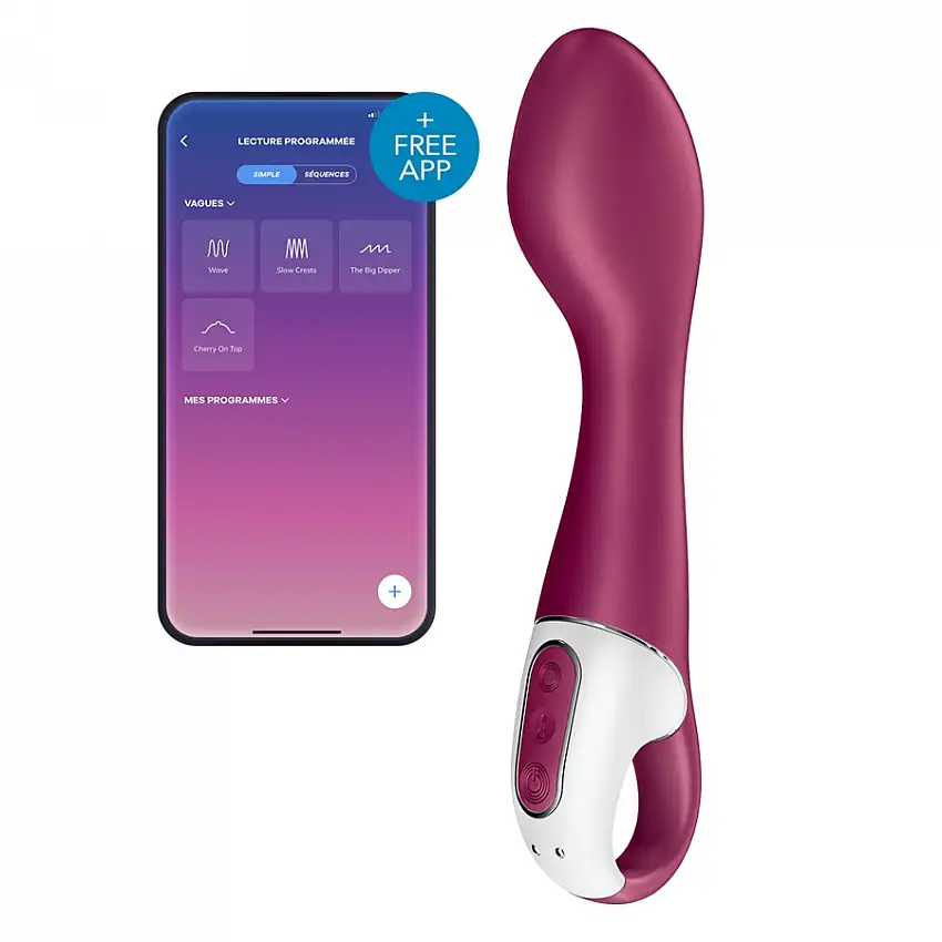 Vibro connecté HOT SPOT Satisfyer 20cm Mauve