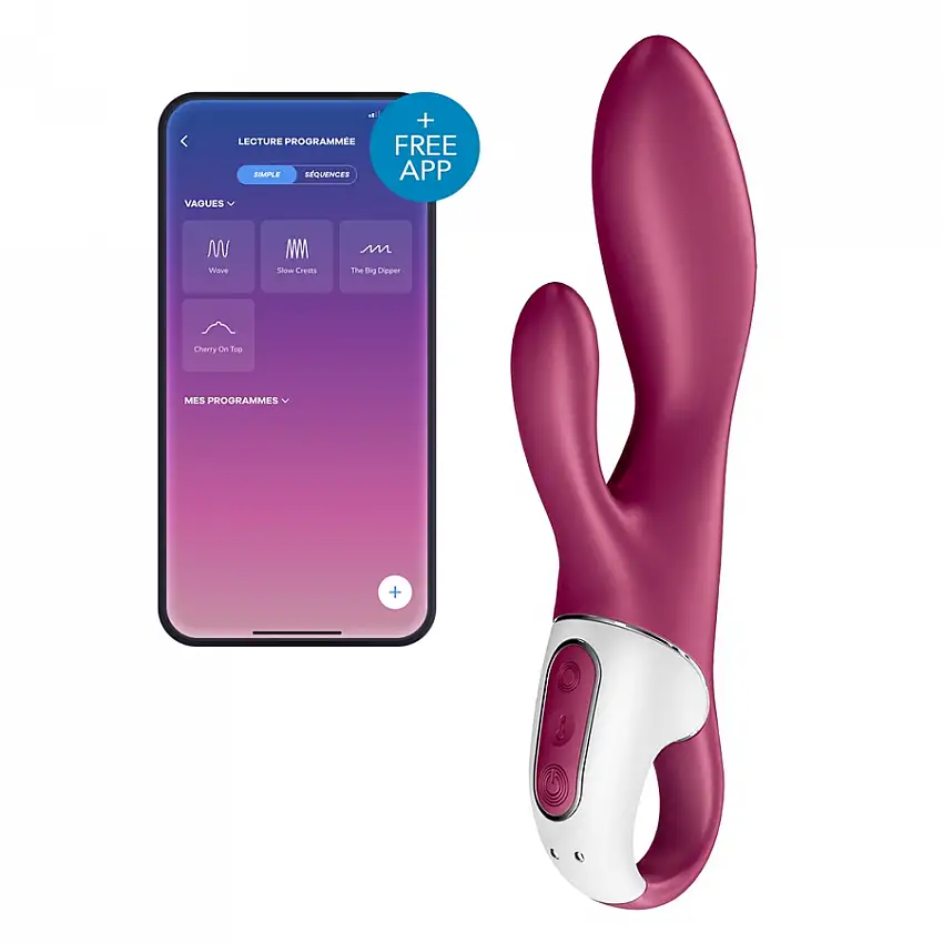 Vibro Rabbit connecté HEATED AFFAIR Satisfyer 20cm Mauve