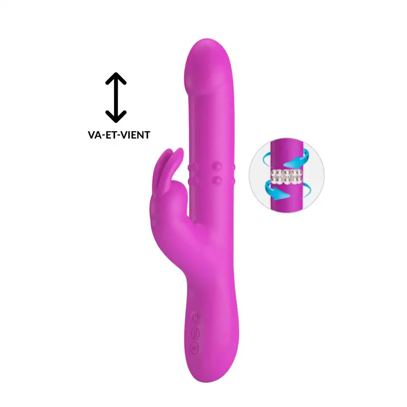 Reese - Vibromasseur rabbit va-et-vient avec billes massantes
